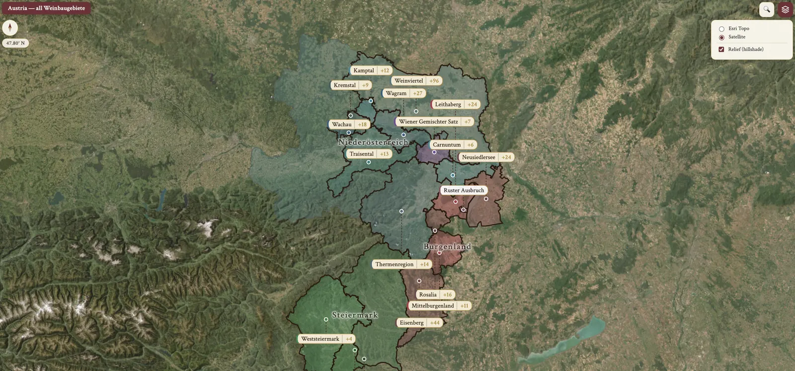 Austria · All Weinbaugebiete