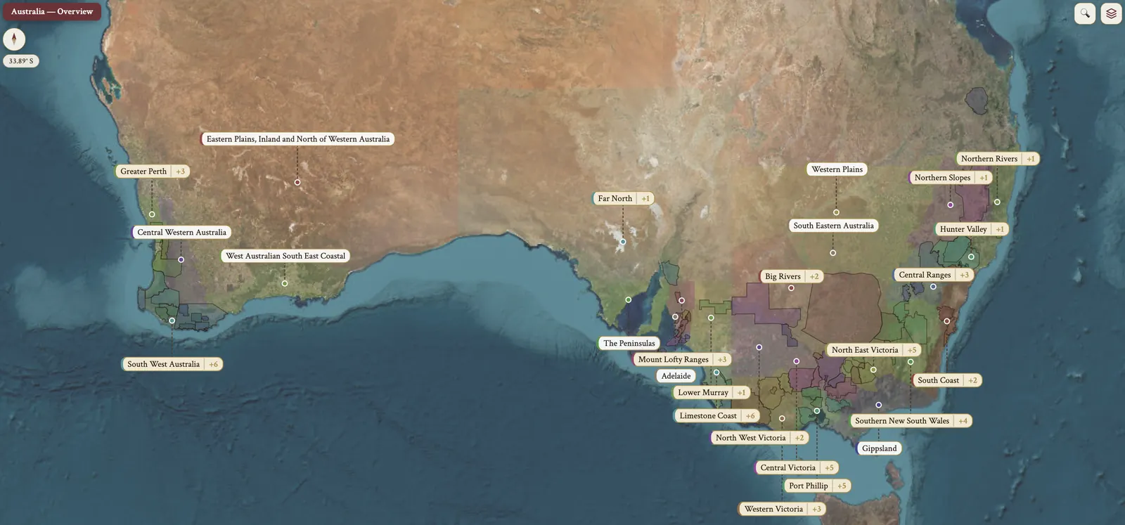 Australia · GI zones